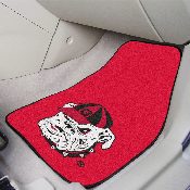 Georgia Bulldogs Front Carpet Car Mat Set - 2 Pieces - Old Bulldog Head Logo - Red, 5637
