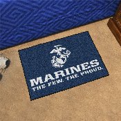 U.S. Marines Starter Mat Accent Rug - 19in. x 30in. - Marines Official Logo - Red, 5657