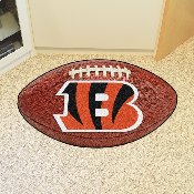 Cincinnati Bengals Football Rug - 20.5in. x 32.5in. - Striped B Primary Logo, 5693