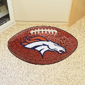 Denver Broncos Football Rug - 20.5in. x 32.5in. - Bronco Head Primary Logo, 5719