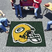Green Bay Packers Tailgater Rug - 5ft. x 6ft., Helmet Logo - Packers Helmet Logo, 5758