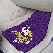 Minnesota Vikings Front Carpet Car Mat Set - 2 Pieces - Viking Head Primary Logo, 5761