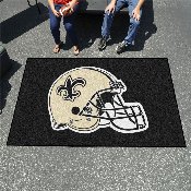 New Orleans Saints Ulti-Mat Rug - 5ft. x 8ft., Helmet Logo - Saints Helmet Logo, 5774