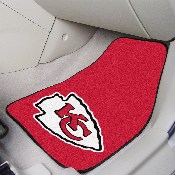 Kansas City Chiefs Front Carpet Car Mat Set - 2 Pieces - KC Arrow Primary Logo, 5783