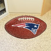 New England Patriots Football Rug - 20.5in. x 32.5in. - Patriot Head Primary Logo, 5799