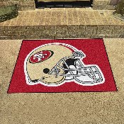 San Francisco 49ers All-Star Rug - 34 in. x 42.5 in., Helmet Logo - 49ers Helmet Logo, 5832