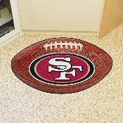 San Francisco 49ers Football Rug - 20.5in. x 32.5in. - Oval SF Primary Logo, 5835