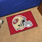 San Francisco 49ers Starter Mat Accent Rug - 19in. x 30in., Helmet Logo - 49ers Helmet Logo, 5836