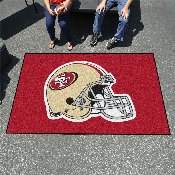 San Francisco 49ers Ulti-Mat Rug - 5ft. x 8ft., Helmet Logo - 49ers Helmet Logo, 5837