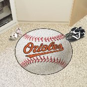 Baltimore Orioles Baseball Rug - 27in. Diameter "Orioles" Logo, 6328
