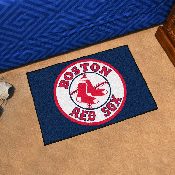 Boston Red Sox Starter Mat Accent Rug - 19in. x 30in. - Circular Red Socks with Wordmark Secondary Logo, 6335
