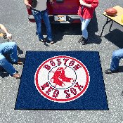 Boston Red Sox Tailgater Rug - 5ft. x 6ft. - Circular Red Socks with Wordmark Secondary Logo, 6336