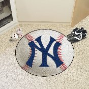 New York Yankees Baseball Rug - 27in. Diameter - NY Cap Logo, 6339