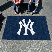 New York Yankees Ulti-Mat Rug - 5ft. x 8ft. - NY Cap Logo, 6344