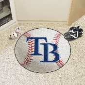 Tampa Bay Rays Baseball Rug - 27in. Diameter - Rays Primary Logo, 6350