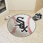 Chicago White Sox Baseball Rug - 27in. Diameter - Sox Primary Cap Logo, 6365
