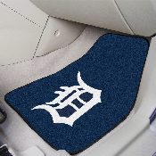 Detroit Tigers Front Carpet Car Mat Set - 2 Pieces - D Primary Cap Logo, 6379