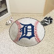 Detroit Tigers Baseball Rug - 27in. Diameter - D Primary Cap Logo, 6381