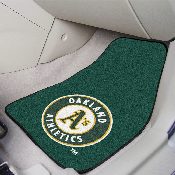 Oakland Athletics Front Carpet Car Mat Set - 2 Pieces - Circular Athletics Primary Logo, 6409