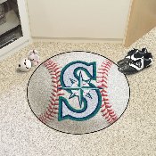 Seattle Mariners Baseball Rug - 27in. Diameter - S Cap Logo, 6415