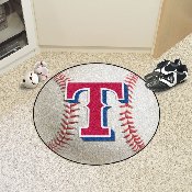 Texas Rangers Baseball Rug - 27in. Diameter - T Cap Logo, 6425
