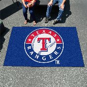 Texas Rangers Ulti-Mat Rug - 5ft. x 8ft. - Circular Rangers Primary Logo, 6427