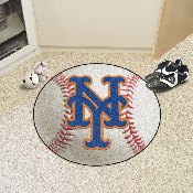New York Mets Baseball Rug - 27in. Diameter - NY Cap Logo, 6443