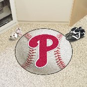 Philadelphia Phillies Baseball Rug - 27in. Diameter - P Cap Logo, 6450