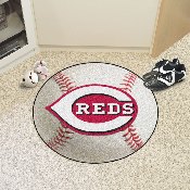 Cincinnati Reds Baseball Rug - 27in. Diameter - C Reds Primary Logo, 6472