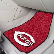 Cincinnati Reds Front Carpet Car Mat Set - 2 Pieces - C Reds Primary Logo, 6473