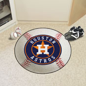 Houston Astros Baseball Rug - 27in. Diameter - Circular Star H with Wordmark Primary Logo, 6481