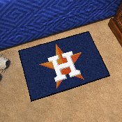 Houston Astros Starter Mat Accent Rug - 19in. x 30in. - Circular Star H with Wordmark Primary Logo, 6484