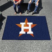 Houston Astros Ulti-Mat Rug - 5ft. x 8ft. - Circular Star H with Wordmark Primary Logo, 6486