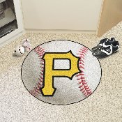 Pittsburgh Pirates Baseball Rug - 27in. Diameter - Circular Pirates Secondary Logo, 6496