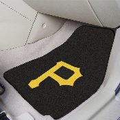 Pittsburgh Pirates Front Carpet Car Mat Set - 2 Pieces - P Primary Cap Logo, 6497