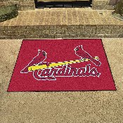 St. Louis Cardinals All-Star Rug - 34 in. x 42.5 in. - Two Cardinals Jersey Lettering, 6502