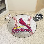 St. Louis Cardinals Baseball Rug - 27in. Diameter - Bird On Bat Primary Logo, 6503