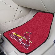 St. Louis Cardinals Front Carpet Car Mat Set - 2 Pieces - Bird On Bat Primary Logo, 6504