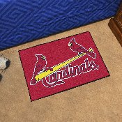 St. Louis Cardinals Starter Mat Accent Rug - 19in. x 30in. - Two Cardinals Jersey Lettering, 6506