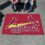 FANMATS MLB St. Louis Cardinals Black Heavy Duty 2-Piece 14 in. x