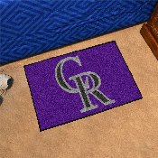 Colorado Rockies Starter Mat Accent Rug - 19in. x 30in. - CR Primary Cap Logo, 6520