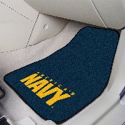 U.S. Navy Front Carpet Car Mat Set - 2 Pieces, "America's Navy", 6552