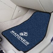 U.S. Marines Front Carpet Car Mat Set - 2 Pieces, Navy Color, 6554