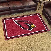 Arizona Cardinals 4ft. x 6ft. Plush Area Rug - Cardinal Head Primary Logo, 6556