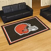 Cleveland Browns 5ft. x 8 ft. Plush Area Rug - Browns Helmet Primary Logo, 6570