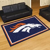 Denver Broncos 5ft. x 8 ft. Plush Area Rug - Bronco Head Primary Logo, 6572