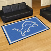 Detroit Lions 5ft. x 8 ft. Plush Area Rug - Lion Primary Logo, 6574