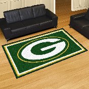 Green Bay Packers 5ft. x 8 ft. Plush Area Rug - Oval G Primary Logo, 6576