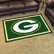 Green Bay Packers 4ft. x 6ft. Plush Area Rug - Oval G Primary Logo, 6577