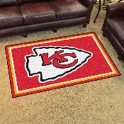 Kansas City Chiefs 4ft. x 6ft. Plush Area Rug - KC Arrow Primary Logo, 6586